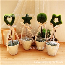 zakka可爱创意森系文艺小清新心星仿真植物盆栽绿植家饰礼品