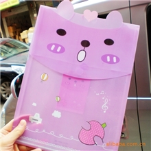 卡通大耳朵文件夹透明A4文件袋档案袋资料夹