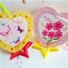 精美心型丝带折叠贺卡