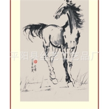 徐悲鸿作品丝绸挂轴本厂专业供应真丝挂画丝绸挂画欢迎咨询