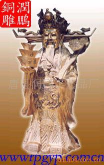 供应金属工艺品铜雕塑佛像铜雕塑关公武圣财神