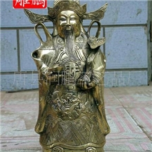 供应金属工艺品铜雕塑佛像关公武圣财神加工定做厂家润鹏铜雕