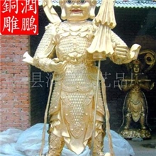 提供铜雕塑,佛像,韦陀加工定做，大型佛像雕塑润鹏铜雕工艺品厂