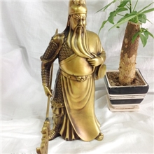 开光纯铜镇宅关公铜像关公像铜工艺品摆件