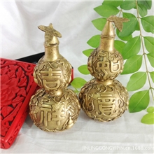 专业生产吉祥小铜葫芦开光吉祥如意葫芦铜葫芦摆件