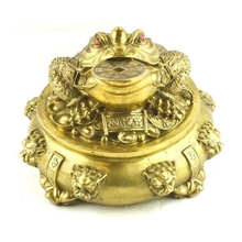 厂家直销铜大聚宝盆招财金蟾铜金蟾蜍铜三脚金蟾蜍摆件