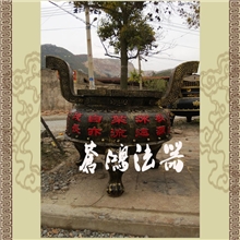 寺庙铁香炉1.2M圆形铁香炉三脚平口铁香炉圆形平口