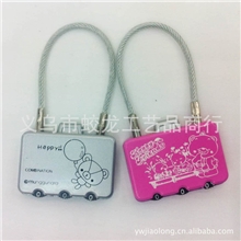 供应创意密码锁/密码厂家/卡通密码锁/箱包锁/钢丝密码锁