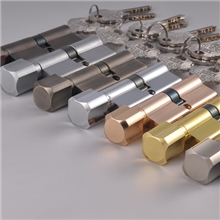 多弗锌壳铜芯双排纯铜弹珠锁芯B级防盗门锁芯