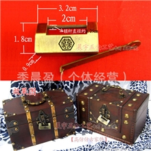 仿古小号喜字款密码锁头锁具老式铜锁古董锁五金挂锁