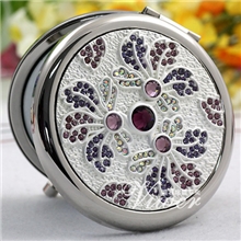 便携化妆镜欧式镜子折叠化妆镜工厂高档合金化粧鏡子S9192