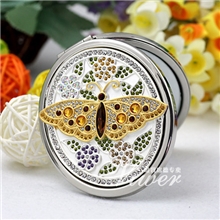 双面镜子创新便携化妆镜鏡子折叠双面美容镜韓國锌合金S9234