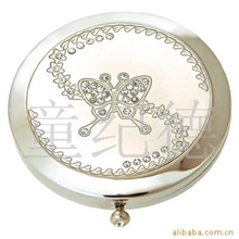 批发供应高档化妆镜镶钻金属化妆镜子