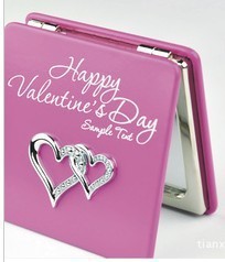 供应2013新款金属化妆镜，时尚，小巧的女士随身化妆镜