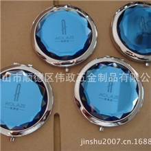广告礼品双面折叠便携高档水晶化妆镜随身美容镜厂家批发