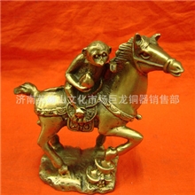 金属工艺品批发铜器摆件家居饰品厂家直销佛教用品马上猴风水用品