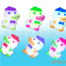 多色挤出/散装/晶莹鸭子形状小橡皮小鸭子挤出橡皮擦