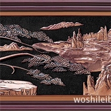 供紫铜屏风工艺品摆件紫铜折叠式屏风工艺品红木紫铜屏风隔断