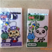 卡通动物家族普通彩色橡皮擦批发