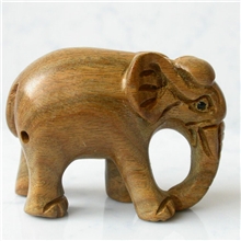 绿檀木雕手把玩件大象/创意家居小摆件/特色生日小礼品手玩件