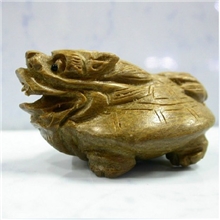 龙龟/绿檀木雕手把玩件龙龟/创意小摆件/特色生日小礼品