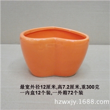 陶瓷小花盆不带托陶瓷花盆批发仿真绿植盆之11厘米心型花盆