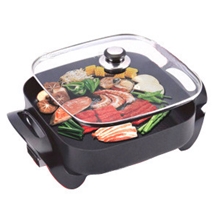 厂家直销韩式多功能电热锅批发礼品四方锅环保电子锅电炒锅