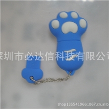淘宝热销猫爪U盘批发人气卡通U盘开模深圳创意卡通猫爪礼品U盘