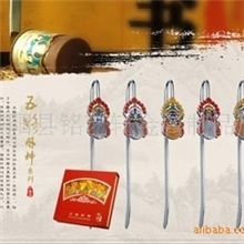 【商务礼品】100%现货脸谱金属书签,五路财神套装,礼品