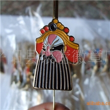 供应工艺品金属书签中国脸谱书签纪念盘纯银纪念章
