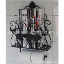 收纳架纸巾架厕所纸巾架铁艺纸巾架大卷纸巾架卡通纸巾架