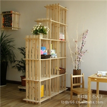 12格实木书架花架储物架宜家风格清新田园置物架创意置物架花