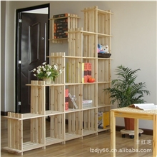 15格架书架宜家置物架储物架简易实木货架子玩具收纳架