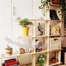 购中-1234C十格架-实木书架/书柜/花架-陈列架