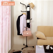 宝优妮衣帽架落地衣架卧室挂衣架客厅衣服架不锈钢衣帽架