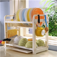 宝优妮碗架碗筷沥水架沥水碗碟架盘子架双层收纳碗架厂家