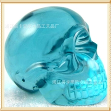 【自产自销】供应蓝色水晶骷髅头万圣节热销礼品辟邪保平安
