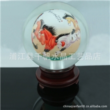 【正品】纯手工制作内画工艺礼品水晶内画球摆件水晶商务礼品