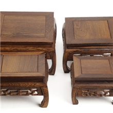 鸡翅木套四正方底座奇石底座瓷器底座盆景木质摆件工艺品