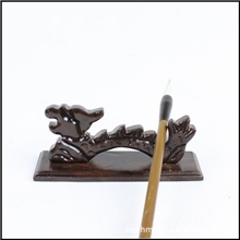 红木笔架黑梓木龙形笔搁书画用品厂家直销