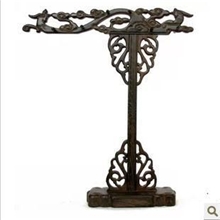 红木笔架鸡翅木双凤笔挂实木笔架书画用品厂家直销