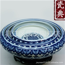 景德镇陶瓷器手工拉坯青花瓷水仙花盆鱼缸笔洗