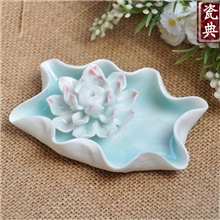 景德镇陶瓷香插莲花台插香盘