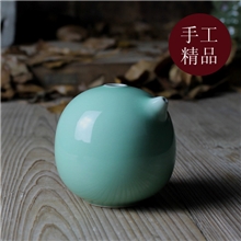 龙泉青瓷纯手工弟窑梅子青砚滴水滴仿古墨滴砚滴批发圆形砚滴