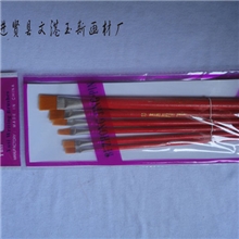 【厂家直销】6支短杆尼龙毛油画笔、美术画笔、现货供应来样定做
