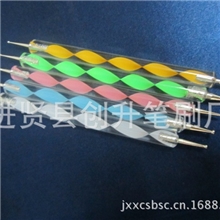 美甲点花笔多款式点花针五色套点花针批发供应点钻笔双头花针