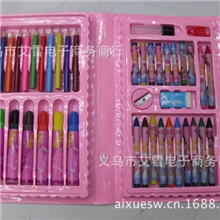 厂家定做42儿童绘画套装文具套装画笔蜡笔水彩笔套装