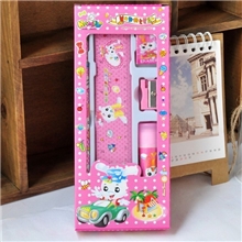 厂家特价批发儿童礼品精美礼盒装5件套文具套装