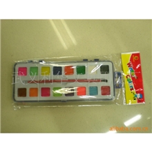 厂家直销儿童美术套装16色半干美术水彩绘画颜料半干水彩定制