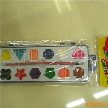 厂家直销供应12色异形半干水彩美术颜料大方盒装